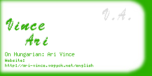 vince ari business card